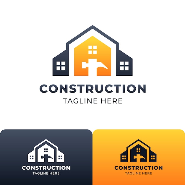 Vector construction company logo design