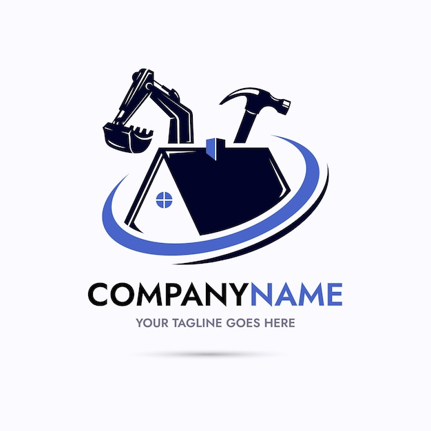 Vector construction company logo design