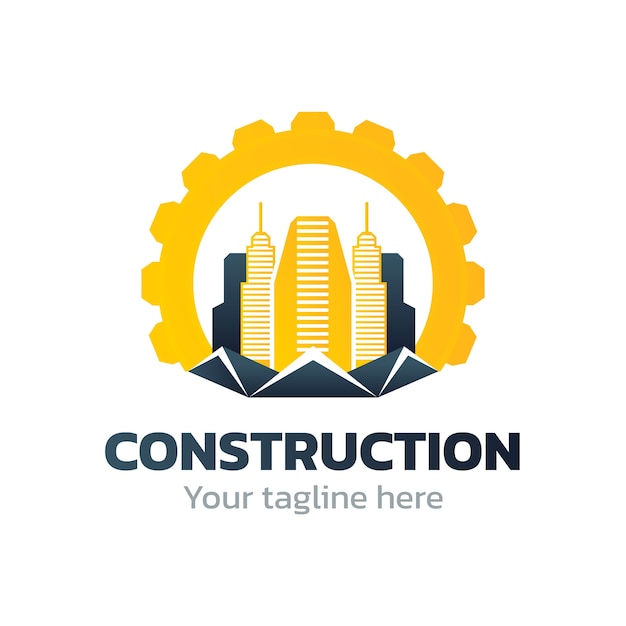 Vector construction company logo design