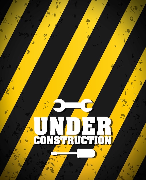 Under construction concept with icon design