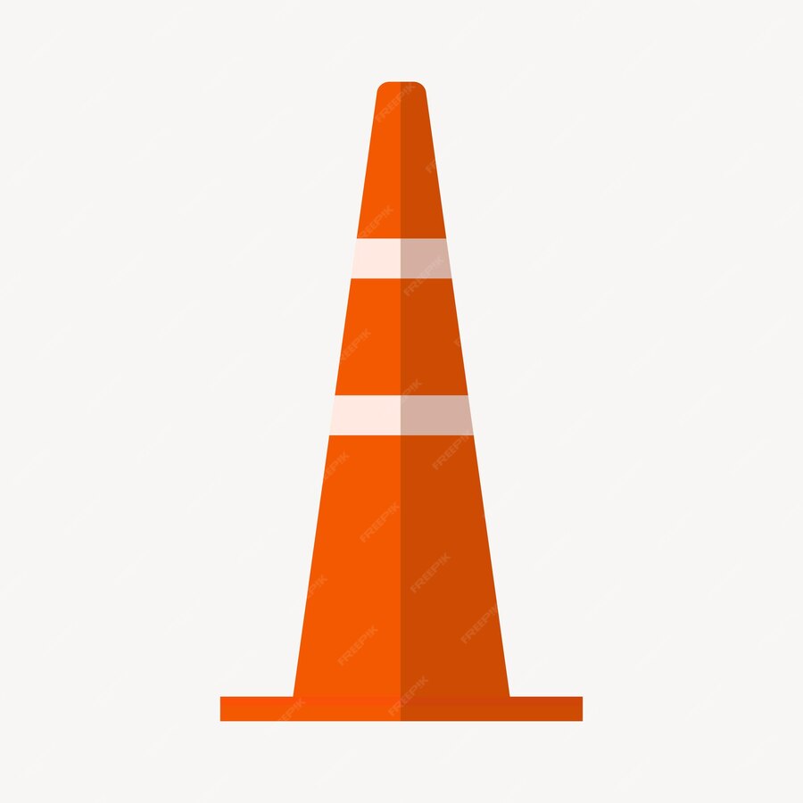 Premium Vector | Construction cone icon, vector illustration design