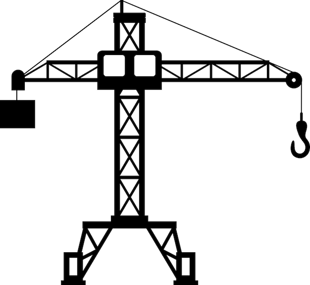 Construction Crane Toy Icon. Illustration of Children's Toy.
