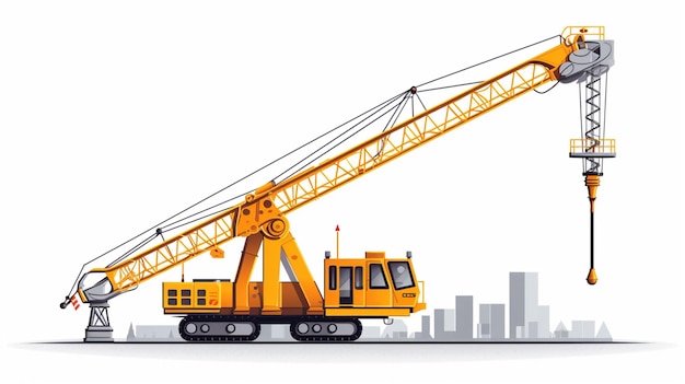 Vector construction crane vector