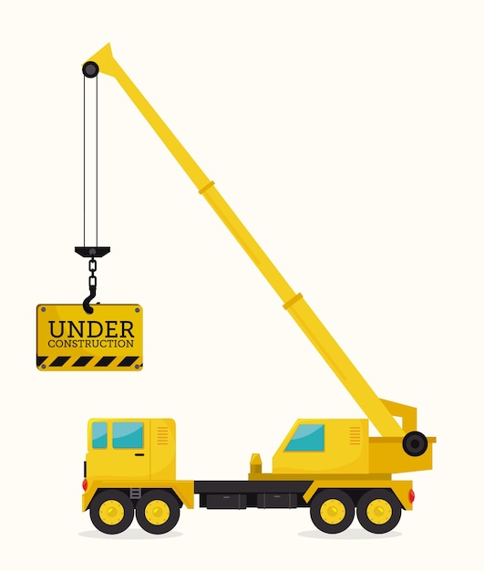 Construction design, vector illustration.