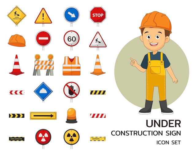 Under construction elements set