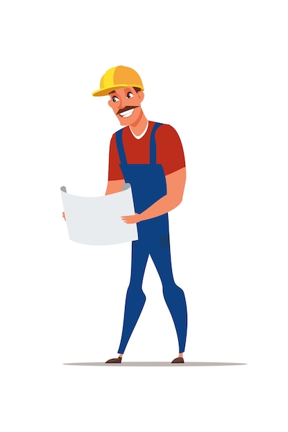 Construction engineer illustration