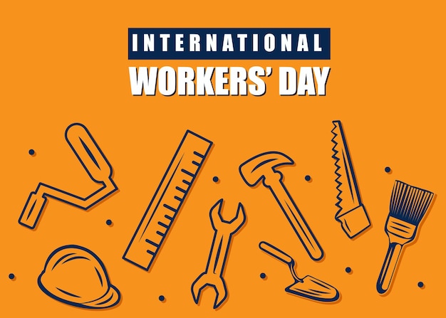 Construction equipment collection International workers day