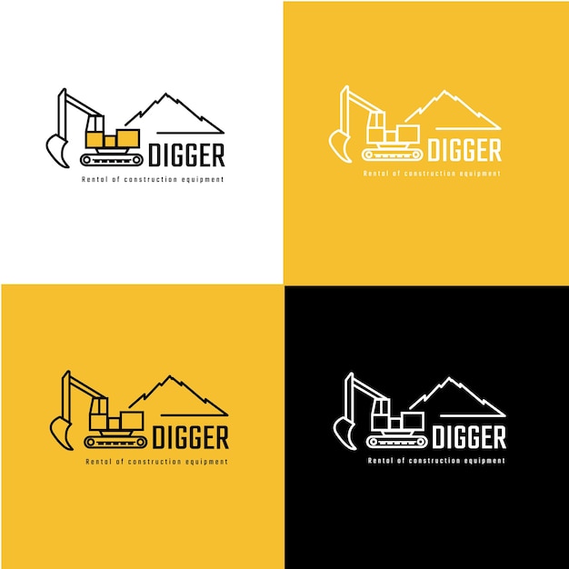 Vector construction equipment logo