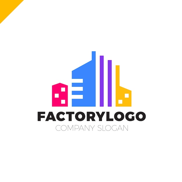 construction firm, factory or manifacture logo 