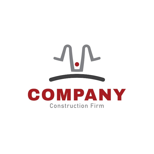 Construction firm logo design template