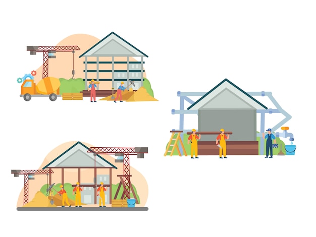 Vector construction flat illustration