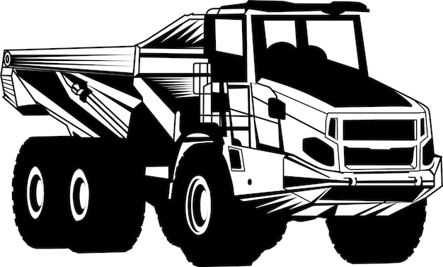 Construction heavy duty truck illustration