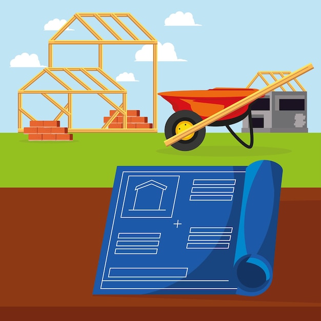 Construction home wheelbarrow