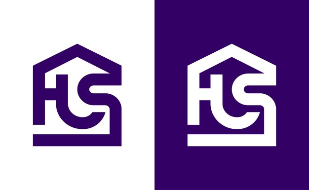 construction house logo initials