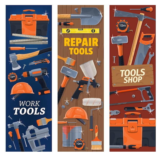 Vector construction house repair and diy tools