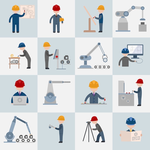 Vector construction icons collection