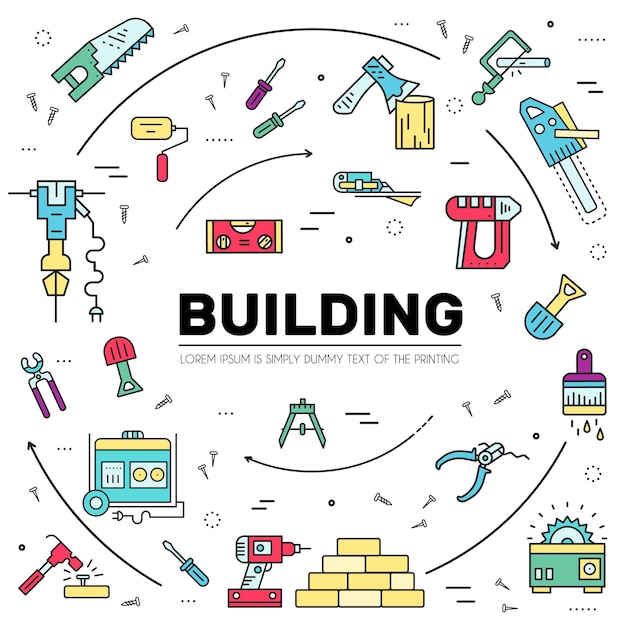 任意の要素が設定された建設機器。