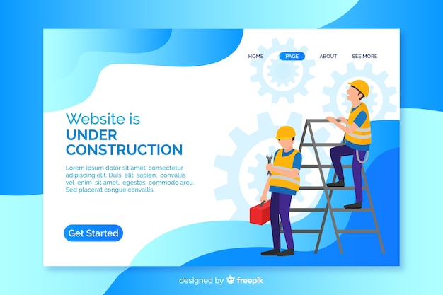 Under construction landing page