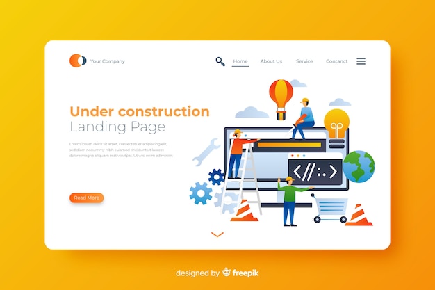 Under construction landing page