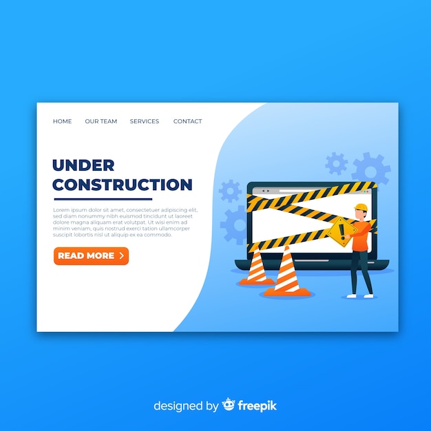 Under construction landing page