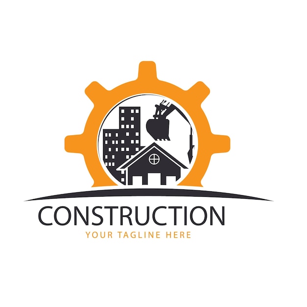 Vector construction logo template architect house logo architectural and construction design vector