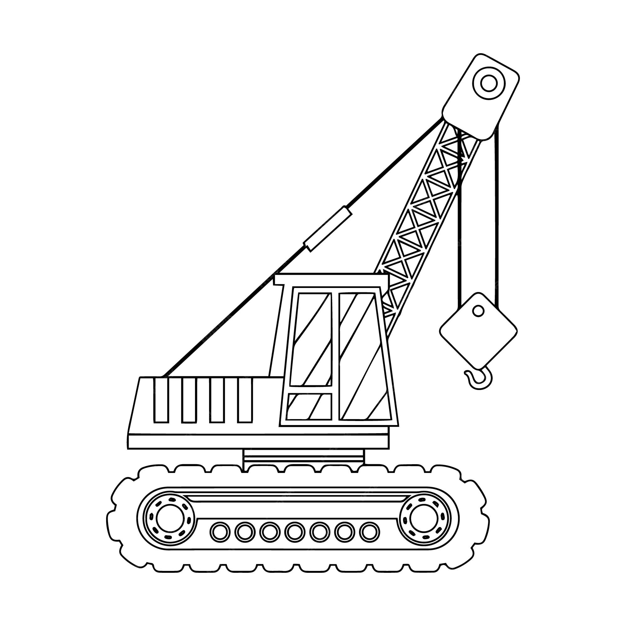 Подъемный кран раскраска. Строительные машины / раскраска. Строительный кран раскраска. Распечатка подъемный кран.