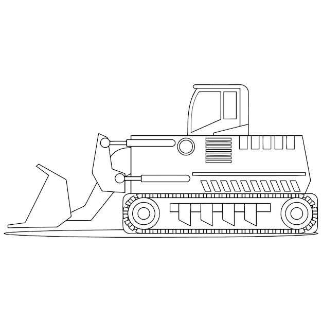 Construction machine coloring pages for kids Vehicle coloring pages