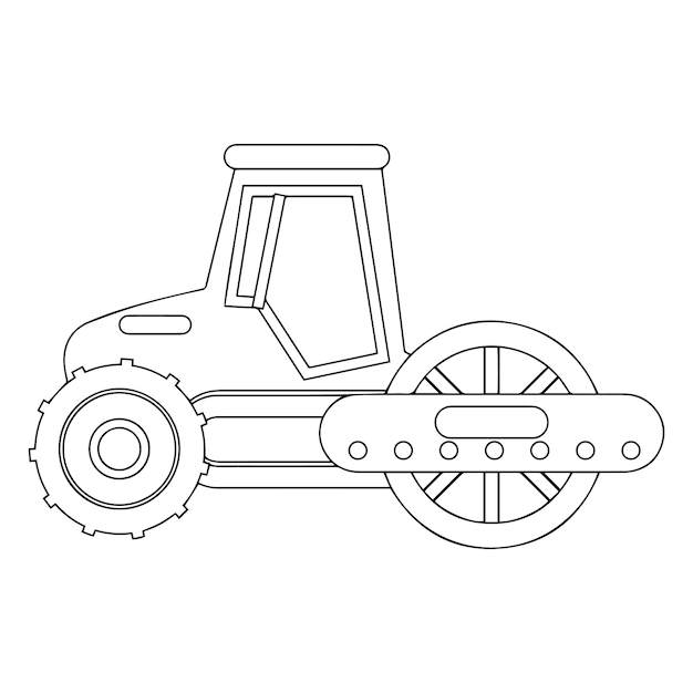 Construction machine coloring pages for kids Vehicle coloring pages