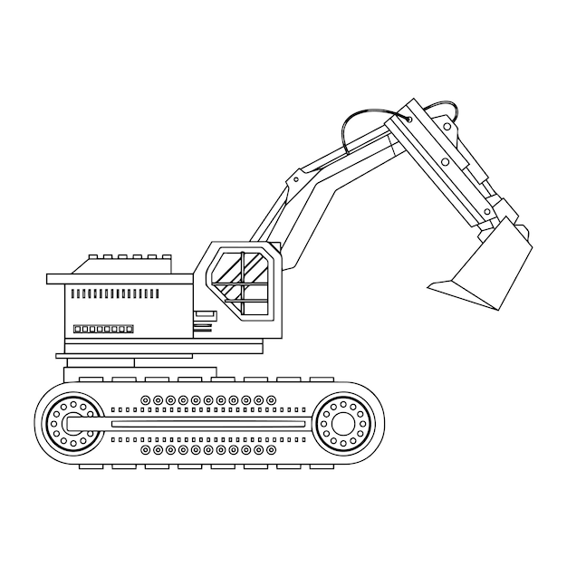 Construction machine coloring pages for kids vehicle coloring pages