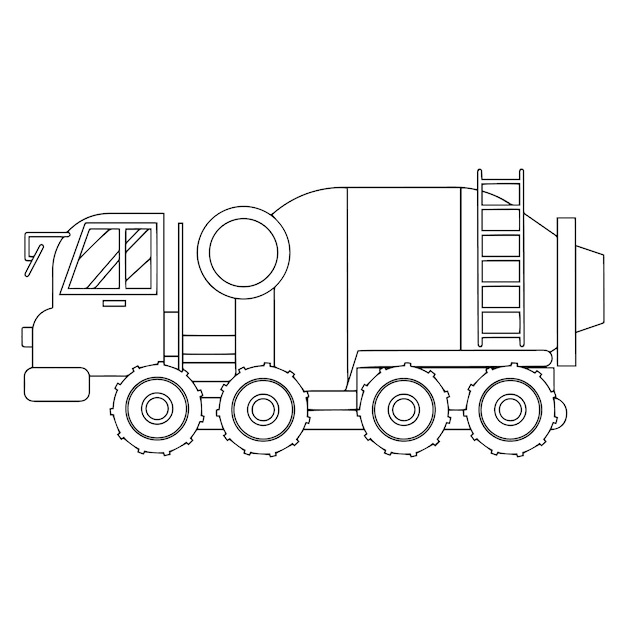 Construction machine coloring pages for kids Vehicle coloring pages