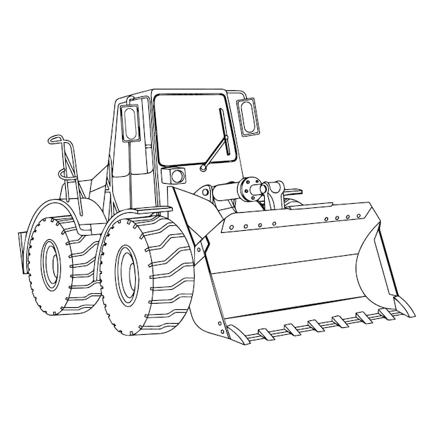 Construction machine coloring pages for kids