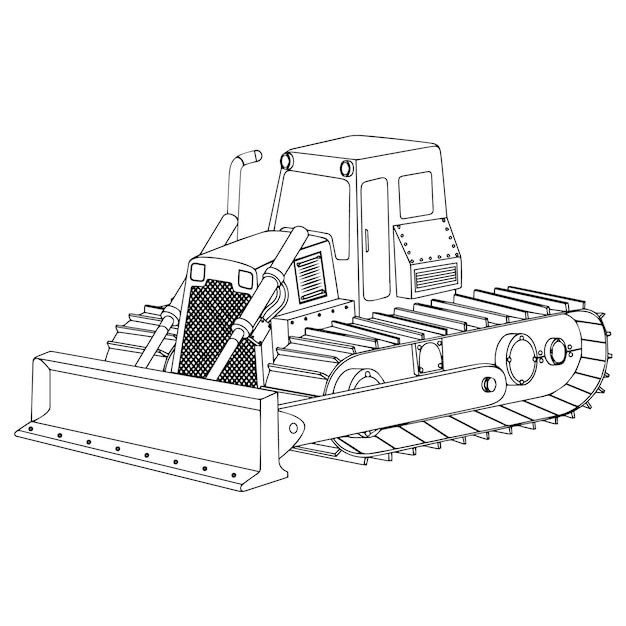 Premium Vector  Construction machine coloring pages for kids