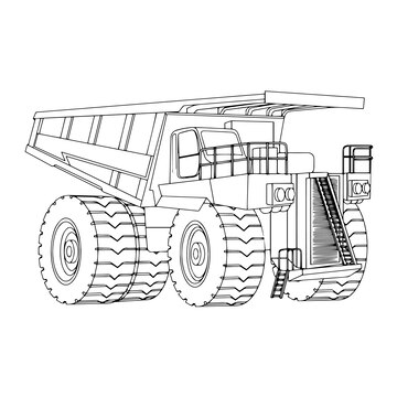 Premium Vector  Construction machine coloring pages for kids