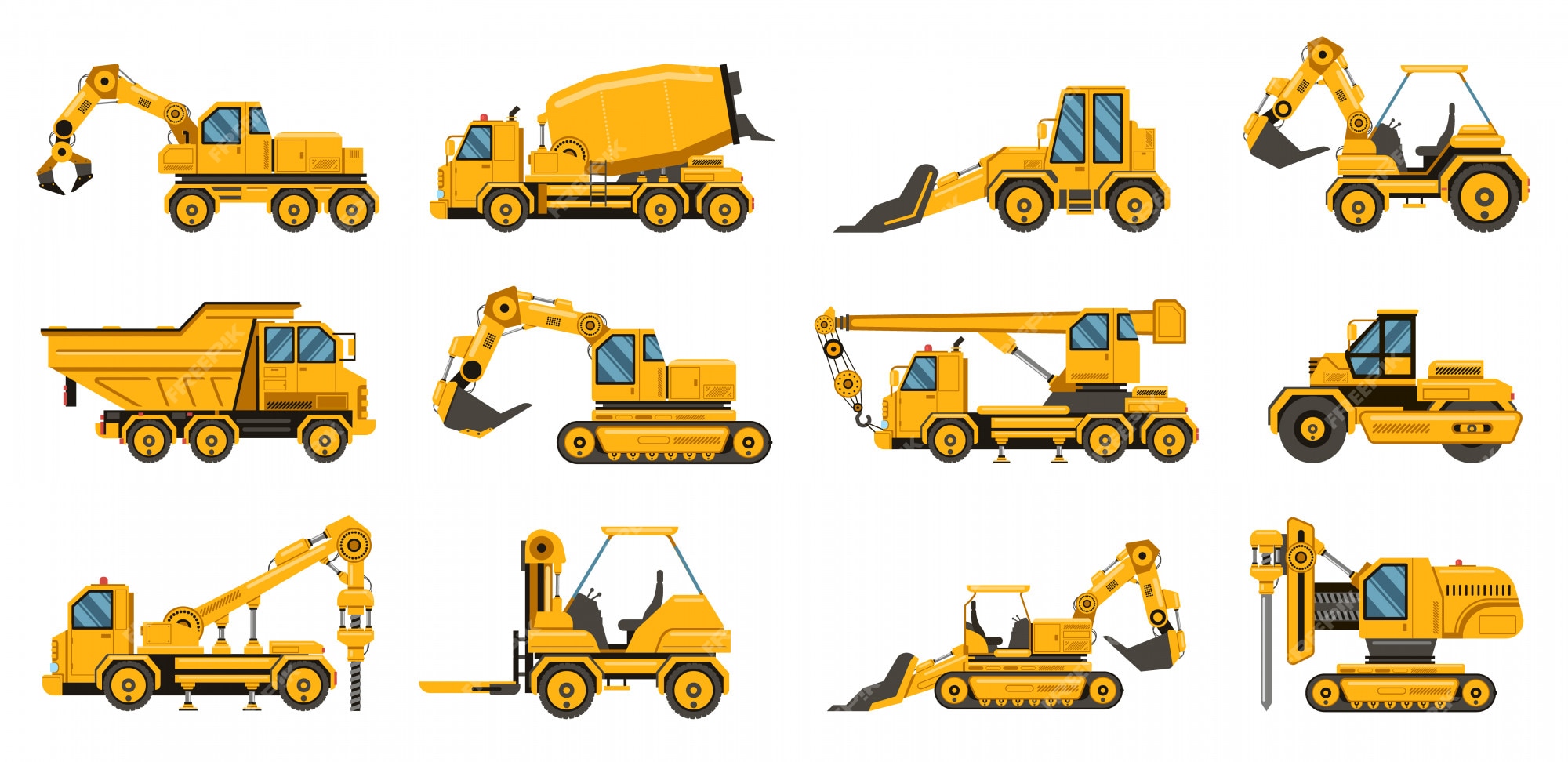 singuratic Divertisment adâncime Premium Vector | Construction machinery. heavy road equipment trucks, forklifts and tractors, excavation crane truck illustration set. equipment transportation construction, industry crane singuratic Divertisment adâncime Premium Vector | Construction machinery. heavy road equipment trucks, forklifts and tractors, excavation crane truck illustration set. equipment transportation construction, industry crane