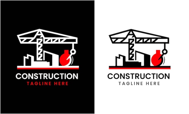 Vector construction minimalist building logo icon vector template idea