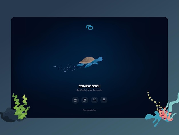 Under Construction Page which uses a deepsea theme