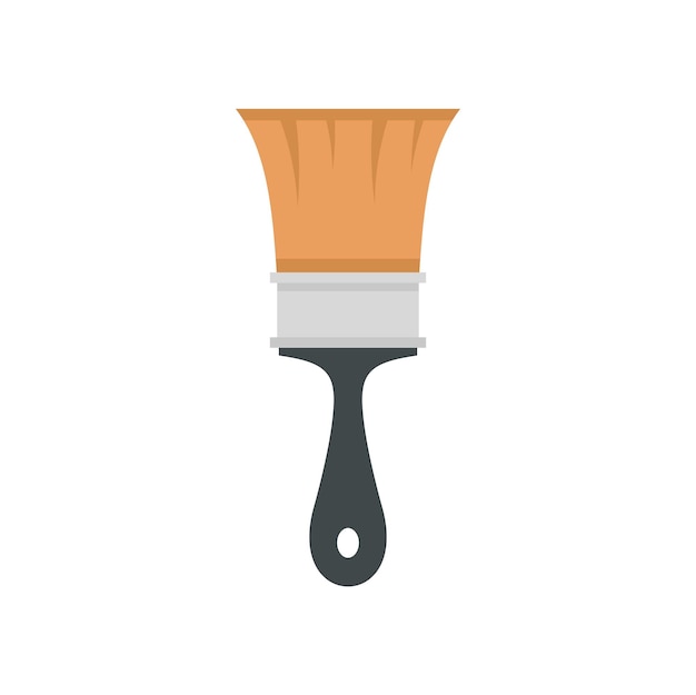 Construction paint brush icon Flat illustration of construction paint brush vector icon isolated on white background