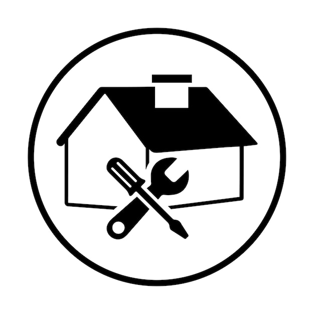 Construction place Service point icon Black vector