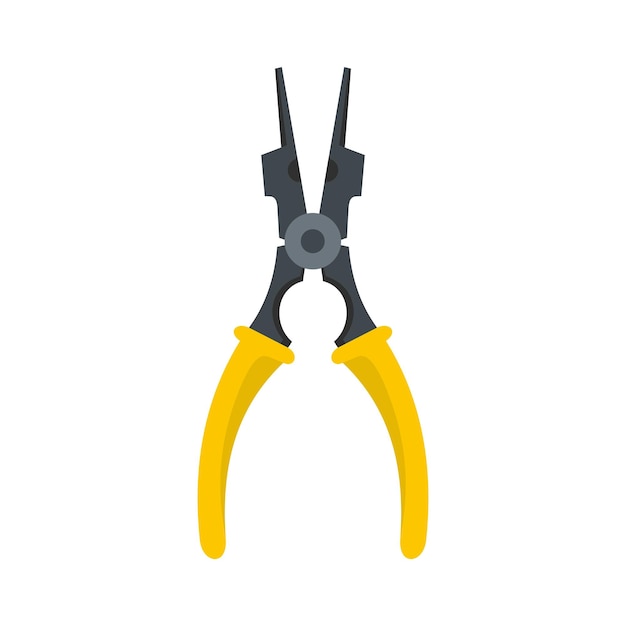 Construction pliers icon Flat illustration of construction pliers vector icon for web
