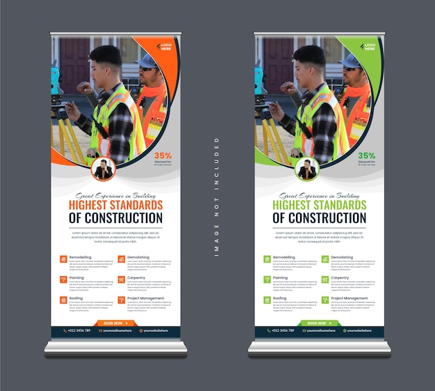 Construction RollUp Banner Template