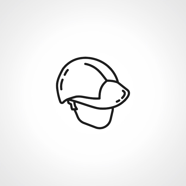 Construction safety helmet line icon safety helmet linear icon