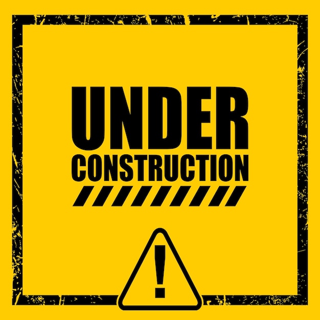 under construction sign and board vector