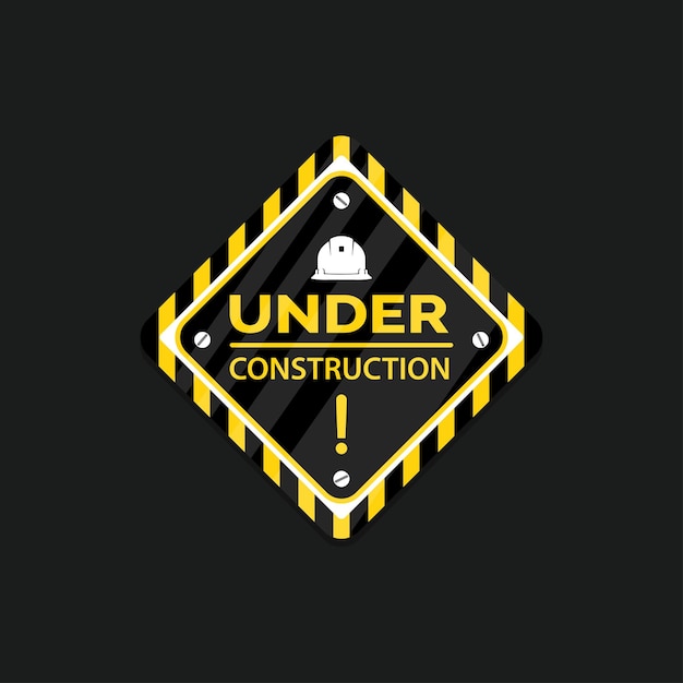 Under construction sign design vector illustration