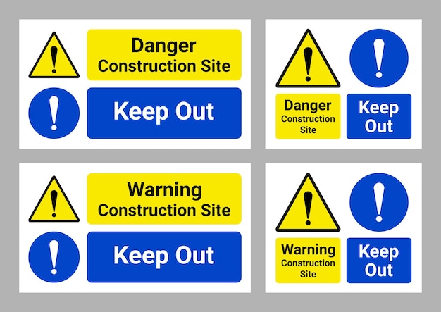 Construction Site Keep Out Sign Collection