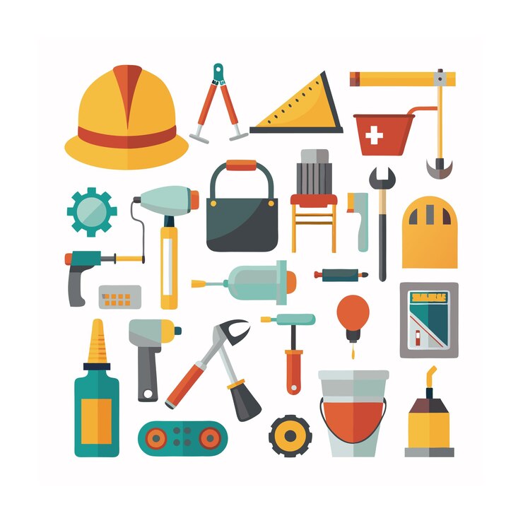 Vector construction and tools icons set