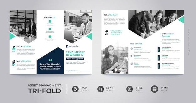 construction trifold brochure design