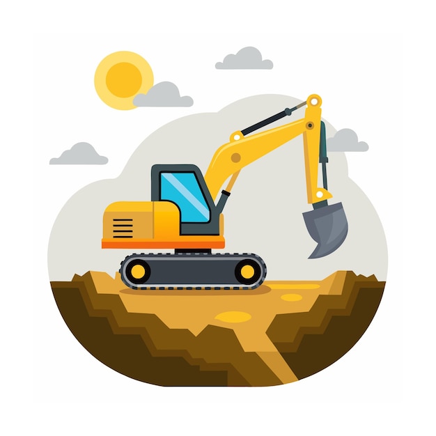 construction vehicle concept illustration