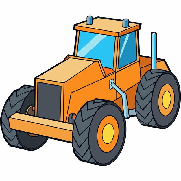 Vector construction vehicle concept illustration