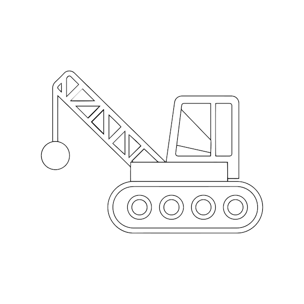 子供のための建設車両と重機の着色ページ