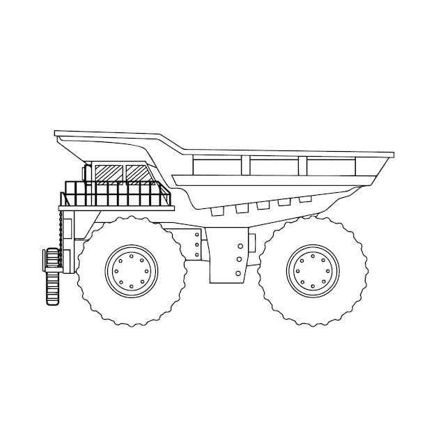 子供のための建設車両の塗り絵